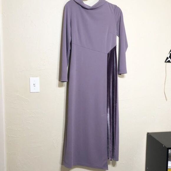 LeRoi Womens Dress Small Purple Cowl Neck Long Sleeves - Picture 1 of 3